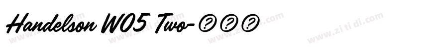 Handelson W05 Two字体转换